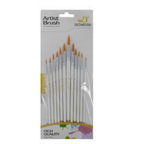 Без бренда «Набор круглых нейлоновых кистей для рисования «Две картинки» (12 шт.) белые» в Самаре