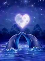 Без бренда «Дельфины под луной вида сердца (20шт)» в Самаре