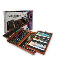 Без бренда «Оптовая коробка 5 шт.: Художественный набор (174 предмета) в деревянном чемоданчике» в Самаре