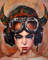 Без бренда «Девушка в шлеме с сигаретой» в Самаре