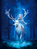 Лесная нимфа на олене