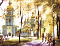 Парк возле православного храма