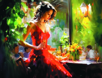 Без бренда «Милая девушка с бокалом шампанского» в Самаре