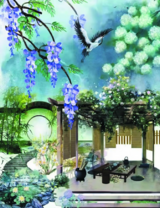 Без бренда «Сад с беседкой, цветами и птицей» в Самаре в интернет-магазине  Без бренда «Сад с беседкой, цветами и птицей» в Самаре