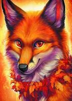 Без бренда «Хитрая лиса с осенним венком» в Самаре в интернет-магазине  Без бренда «Хитрая лиса с осенним венком» в Самаре