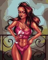 Без бренда «Девушка в нижнем белье с бокалом вина» в Самаре